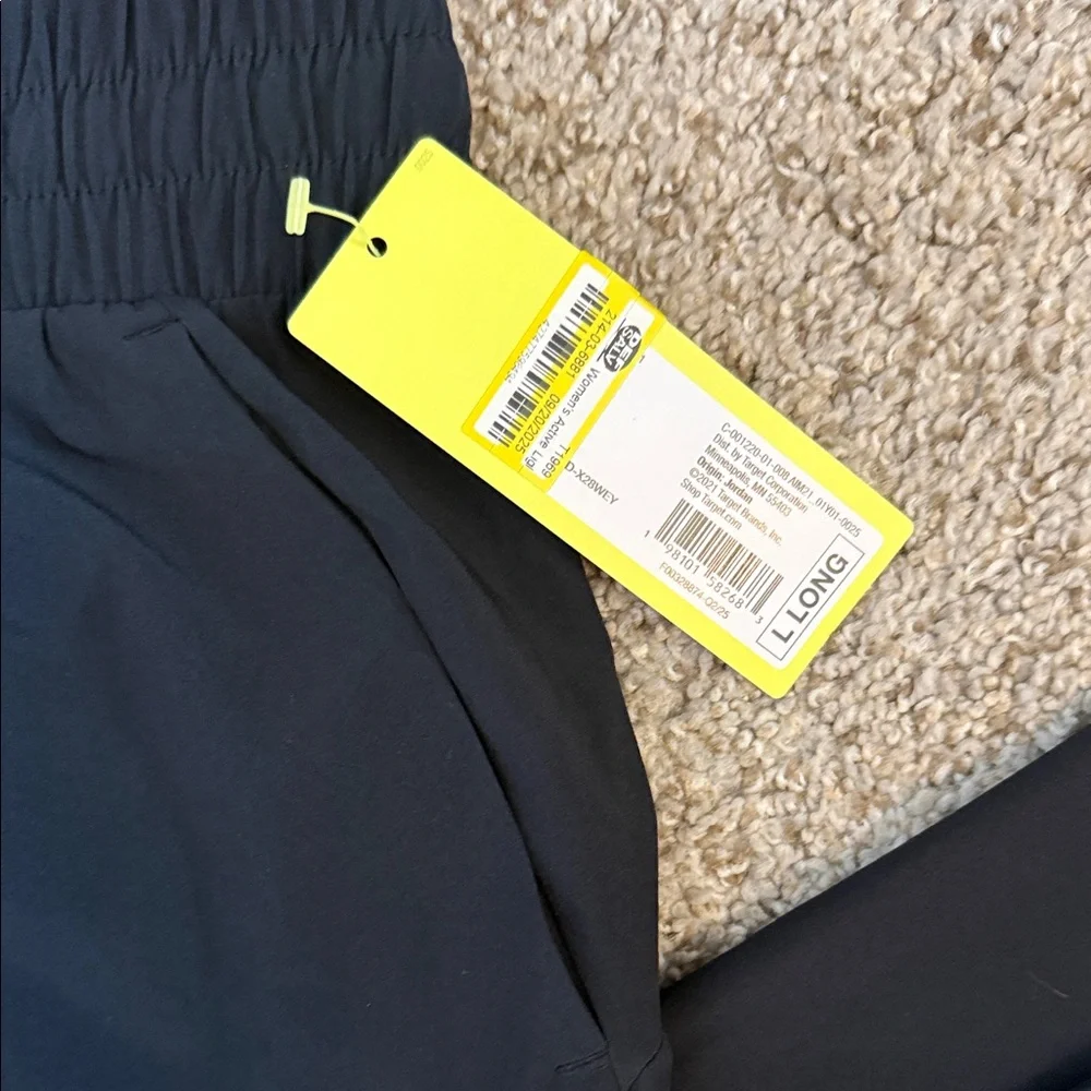 NWT All in Motion Black Active Pants Sz Large Long - Picture 2 of 9